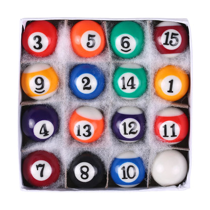 25MM / 32MM / 38MM Children Billiards Table Balls Set Resin Small Pool Cue Balls Full Set