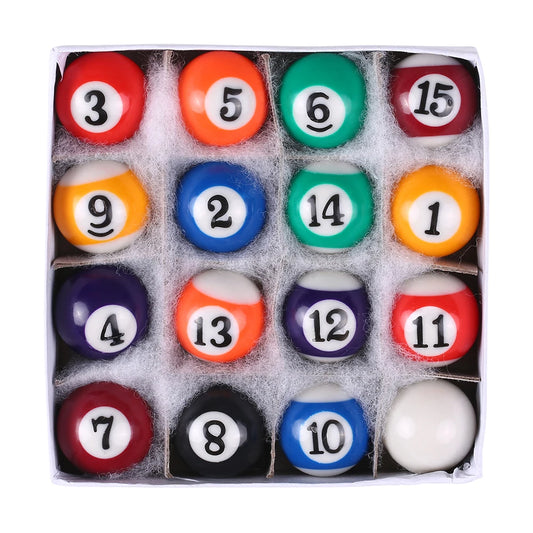 25MM / 32MM / 38MM Children Billiards Table Balls Set Resin Small Pool Cue Balls Full Set