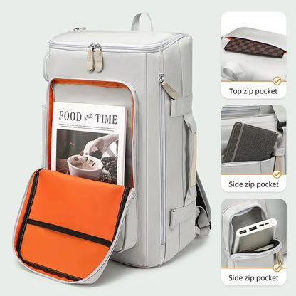 Large Capacity Fitness Bag, Travel Backpack, Dry Wet Separation Shoulder Bag, Outdoor Sports, Fishing, Yoga Training Bag