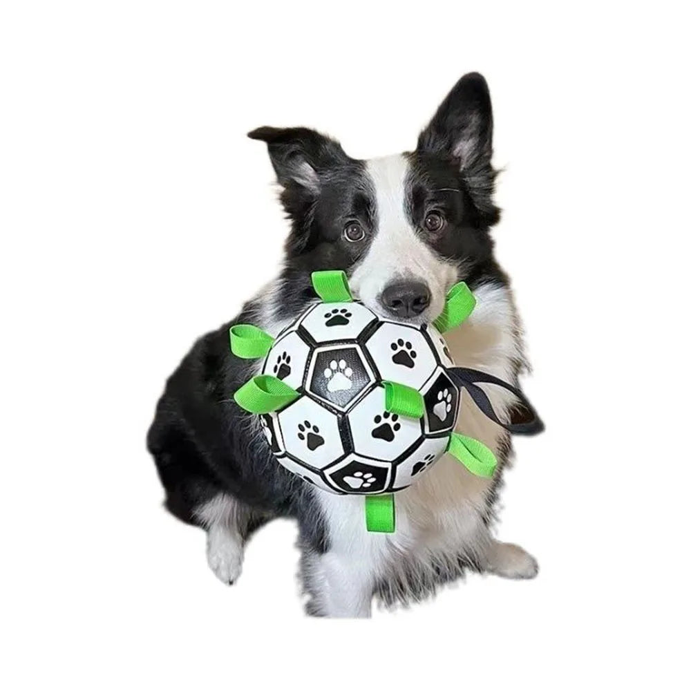 Dog Soccer Ball Toys-Interactive Durable Outdoor Training with Inflatable Pump Home &Pet Exercise