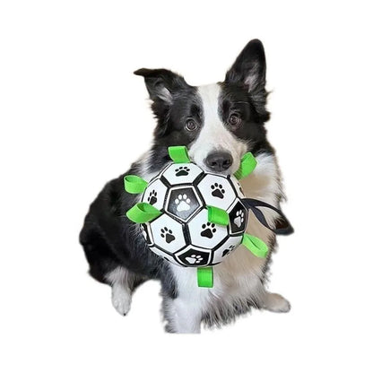 Dog Soccer Ball Toys-Interactive Durable Outdoor Training with Inflatable Pump Home &Pet Exercise