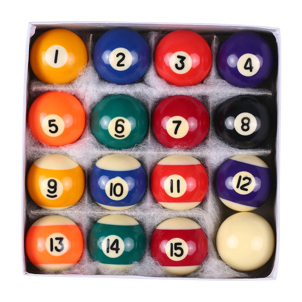 25MM / 32MM / 38MM Children Billiards Table Balls Set Resin Small Pool Cue Balls Full Set