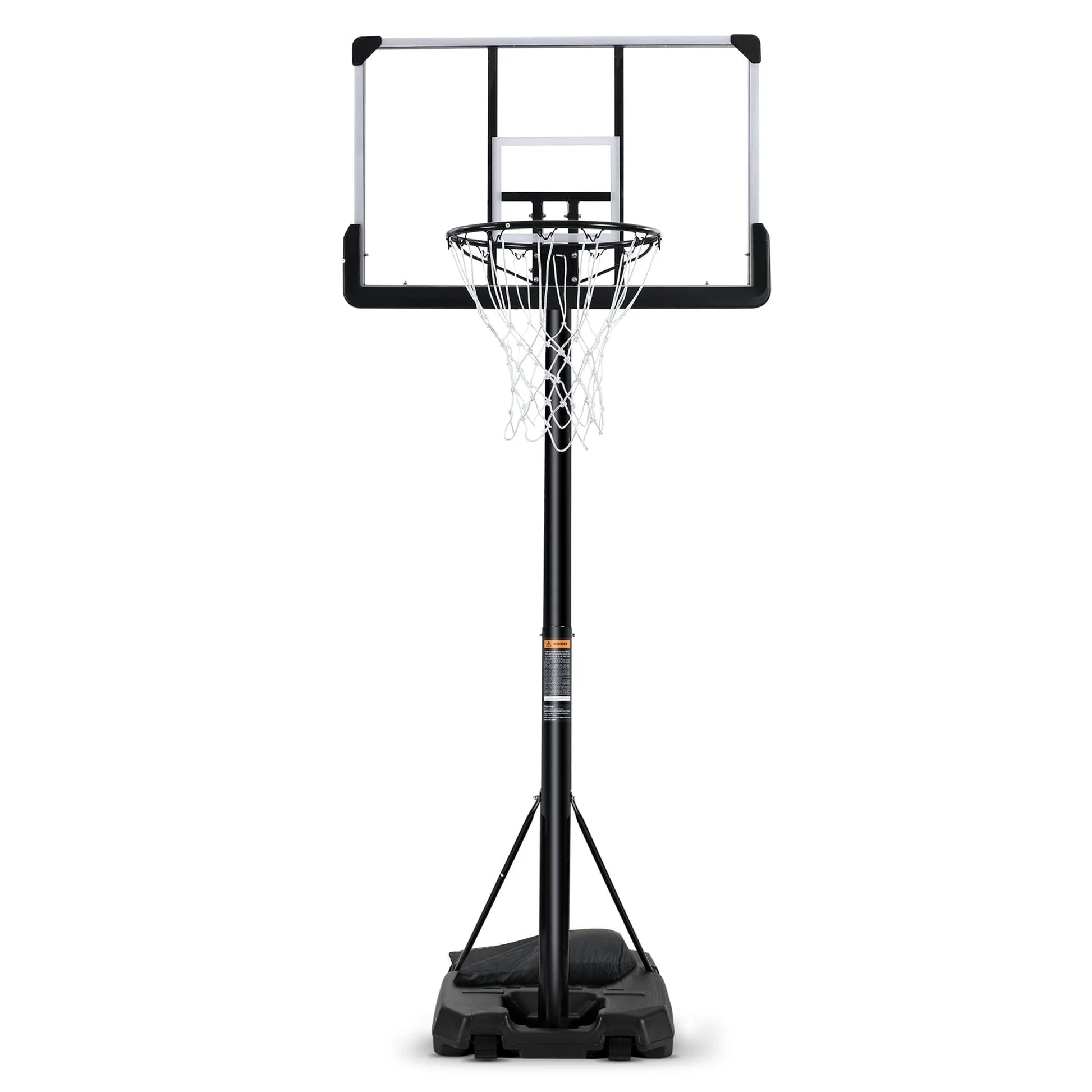 Portable Basketball Hoop Goal Basketball Hoop System Height Adjustable 7 Ft. 6 In..10 Ft. with 44 Inch Indoor Outdoor PVC Backboard Material