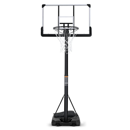 Portable Basketball Hoop Goal Basketball Hoop System Height Adjustable 7 Ft. 6 In..10 Ft. with 44 Inch Indoor Outdoor PVC Backboard Material