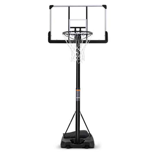 Portable Basketball Hoop Goal Basketball Hoop System Height Adjustable 7 Ft. 6 In..10 Ft. with 44 Inch Indoor Outdoor PVC Backboard Material