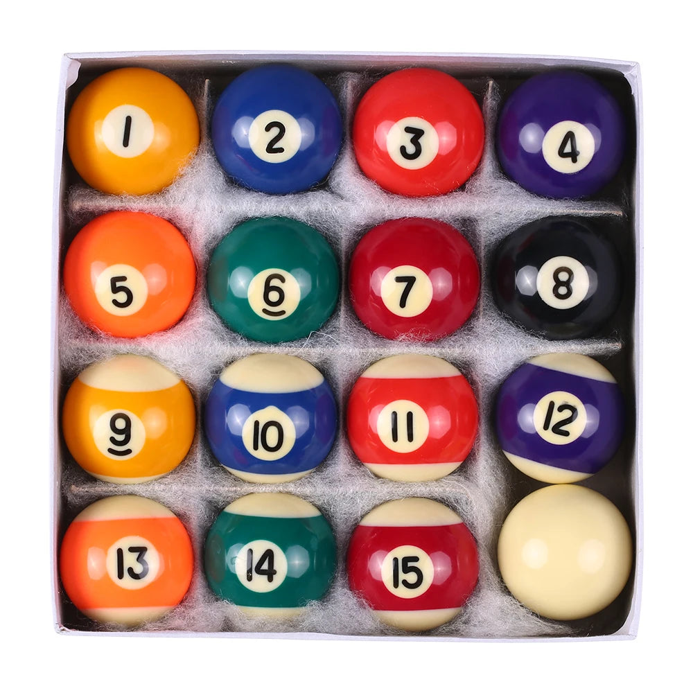 25MM / 32MM / 38MM Children Billiards Table Balls Set Resin Small Pool Cue Balls Full Set