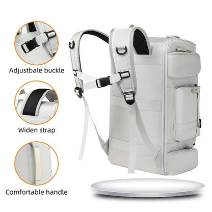 Large Capacity Fitness Bag, Travel Backpack, Dry Wet Separation Shoulder Bag, Outdoor Sports, Fishing, Yoga Training Bag